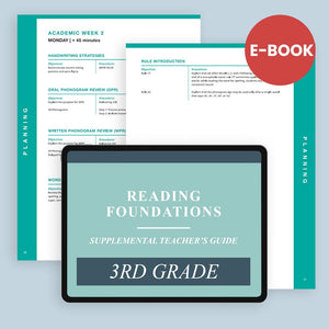 Grade 3: Reading Foundations Web-Based Book Supplemental Teacher's Guide - RFT3 Third Grade