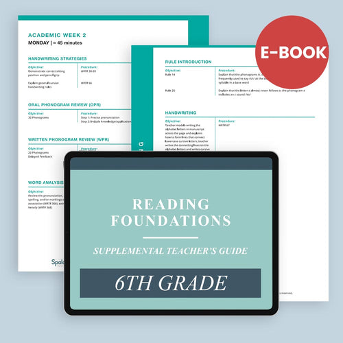 Grade 6: Reading Foundations Web-Based Book Supplemental Teacher's Guide - RFT6 Sixth Grade