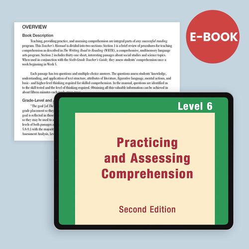 Practicing and Assessing Comprehension - 6th Grade Teacher's Manual and Student Web-Based Book
