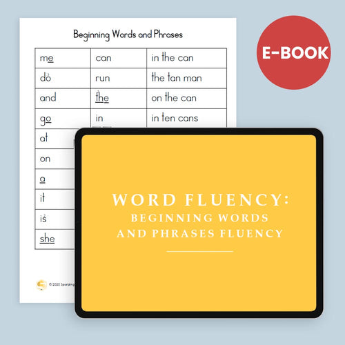 Word Fluency Beginning Words and Phrases Downloadable Resource WFBD